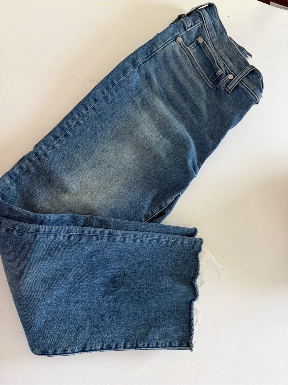 Madewell Classic Blue Mid Rise kick out Jean